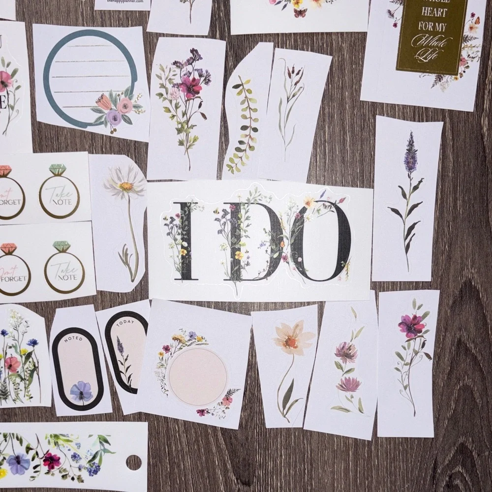 ❤️$5 Wedding Florals Not So Mystery Happy Planner Sticker Set